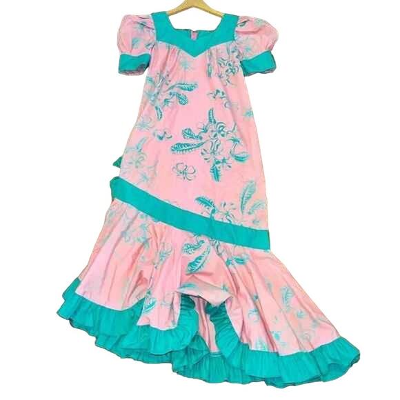 Princess Kaiulani Hawaiian Muumuu sz.4 Retro. - Picture 2 of 8